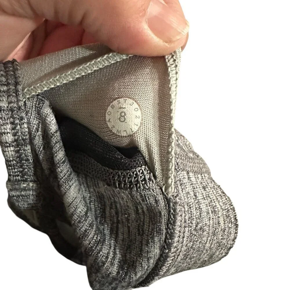 Lululemon Flow Y Sports Bra Women's Size 8 Heather Gray Bralette Not Padded